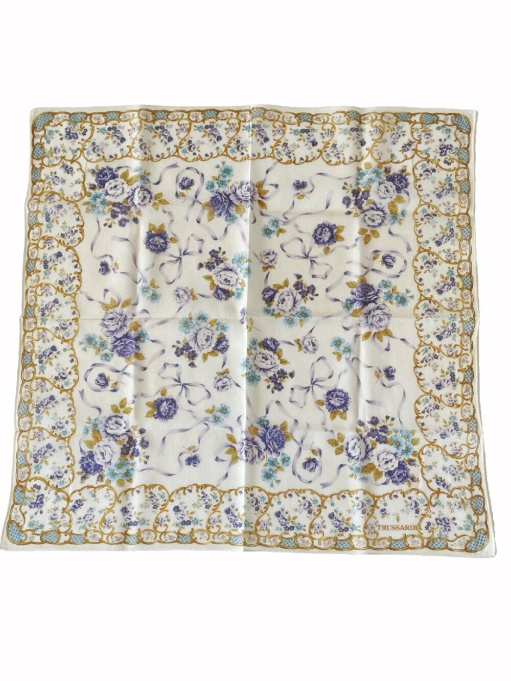 Vintage Trussardi Floral Cotton Scarf